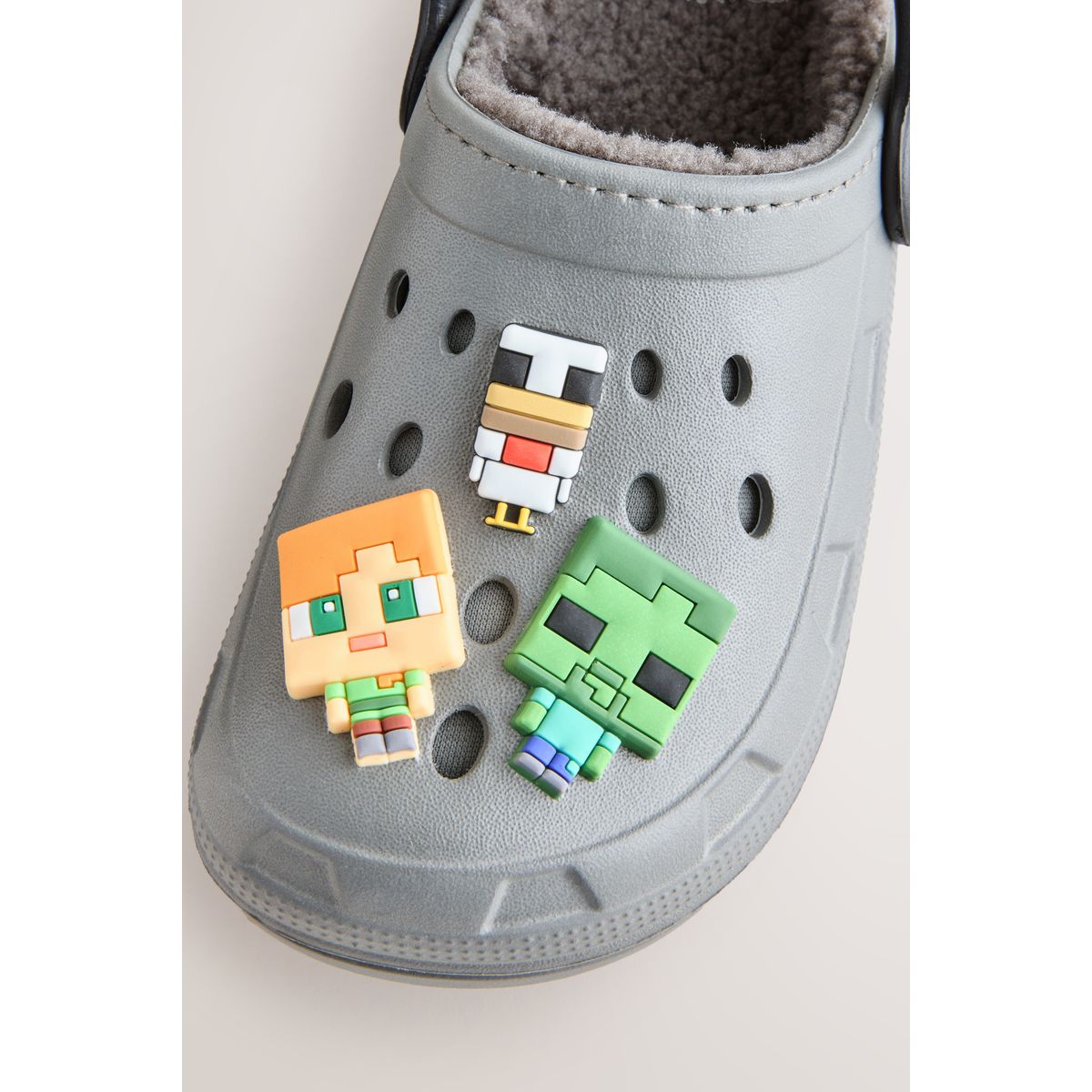 Sabots doublés minecraft gris, NEXT