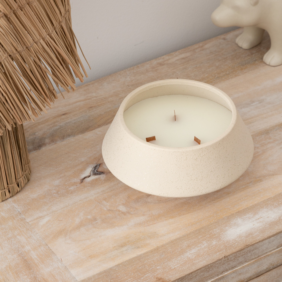 Bougie parfumée 3 mèches pot en céramique INUIT DREAMS multicolore, ATMOSPHERA