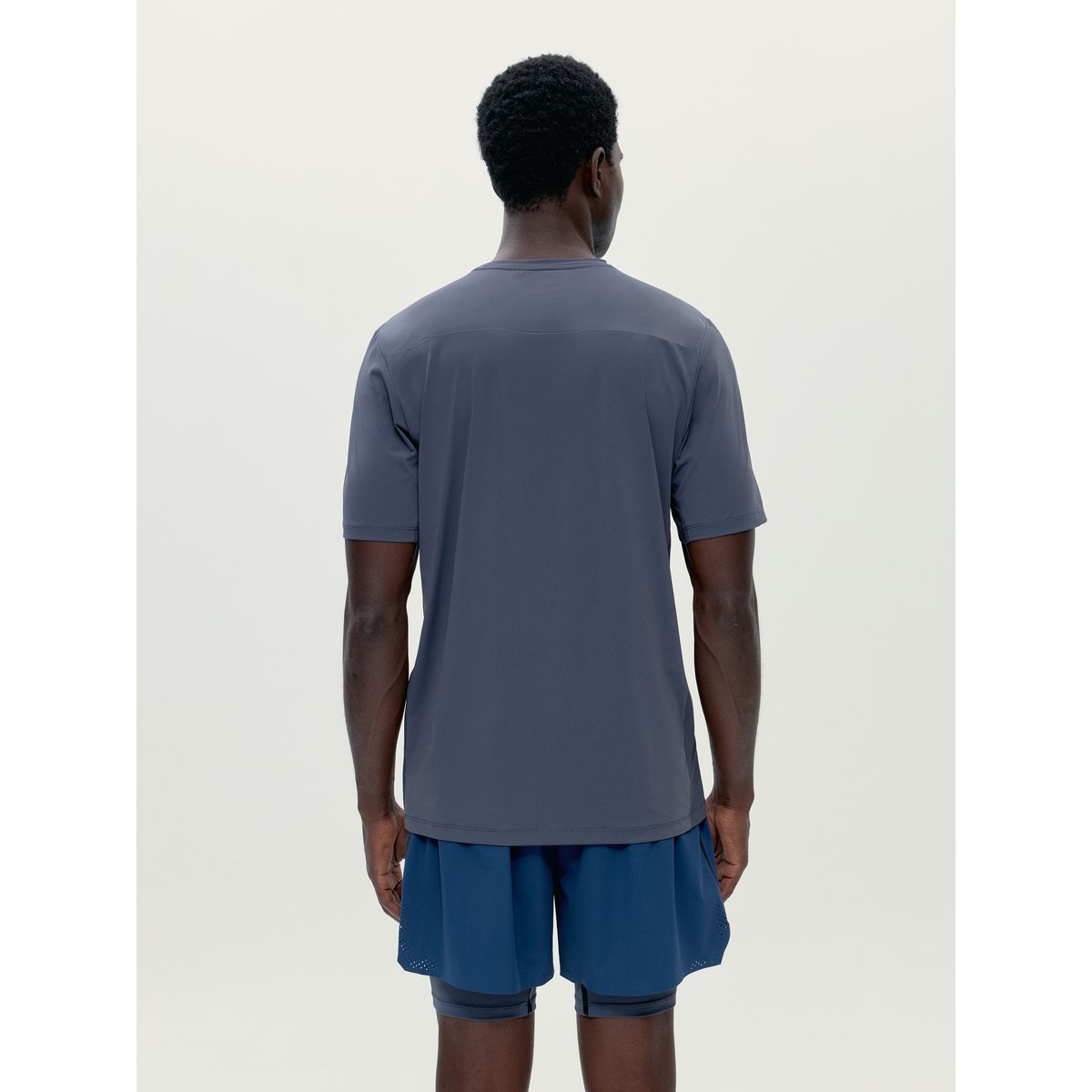 T-shirt de sport homme Volta 2.0 Manches courtes séchage rapide gris charbon, BORN