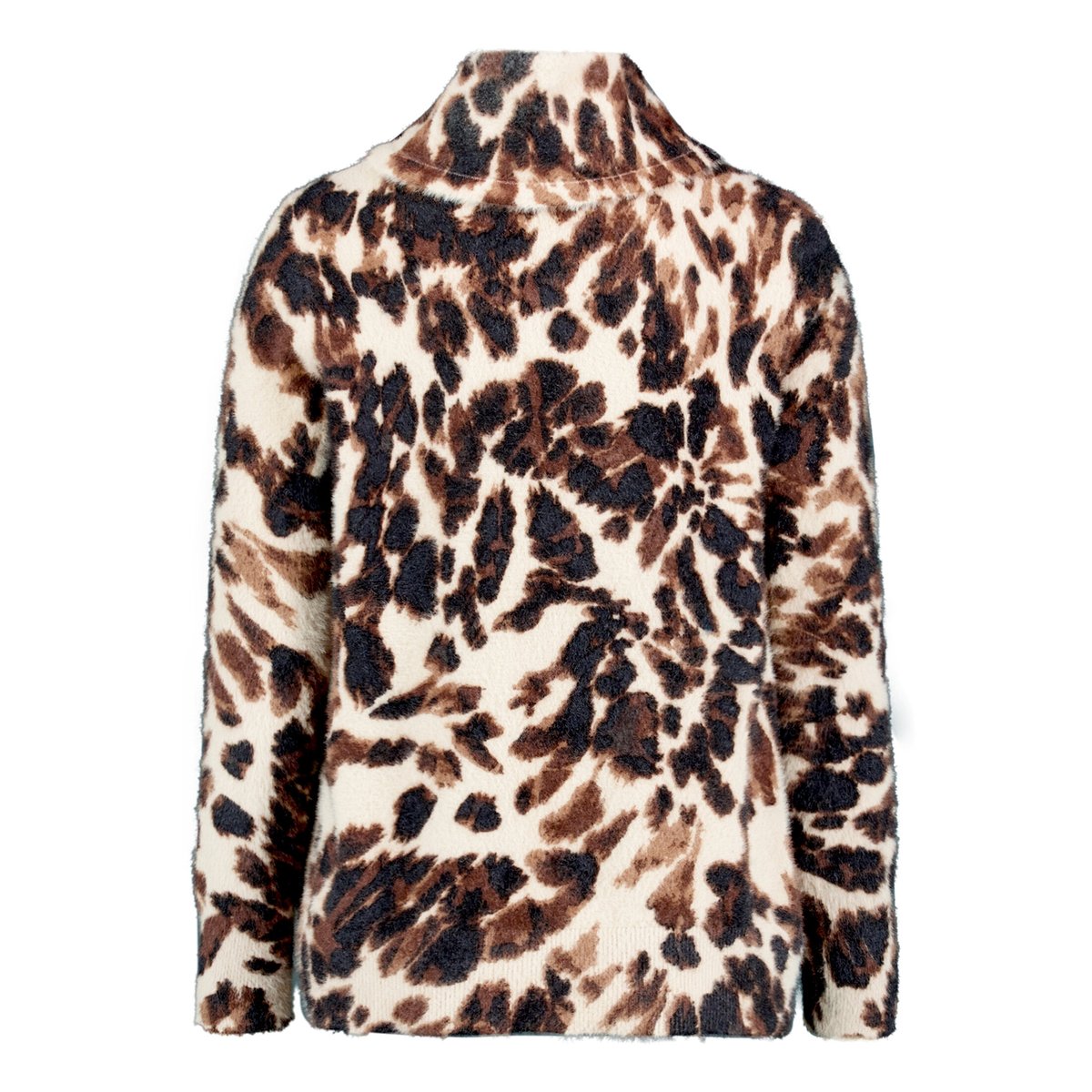 Pull-over en maille à col beige/noir, BETTY BARCLAY