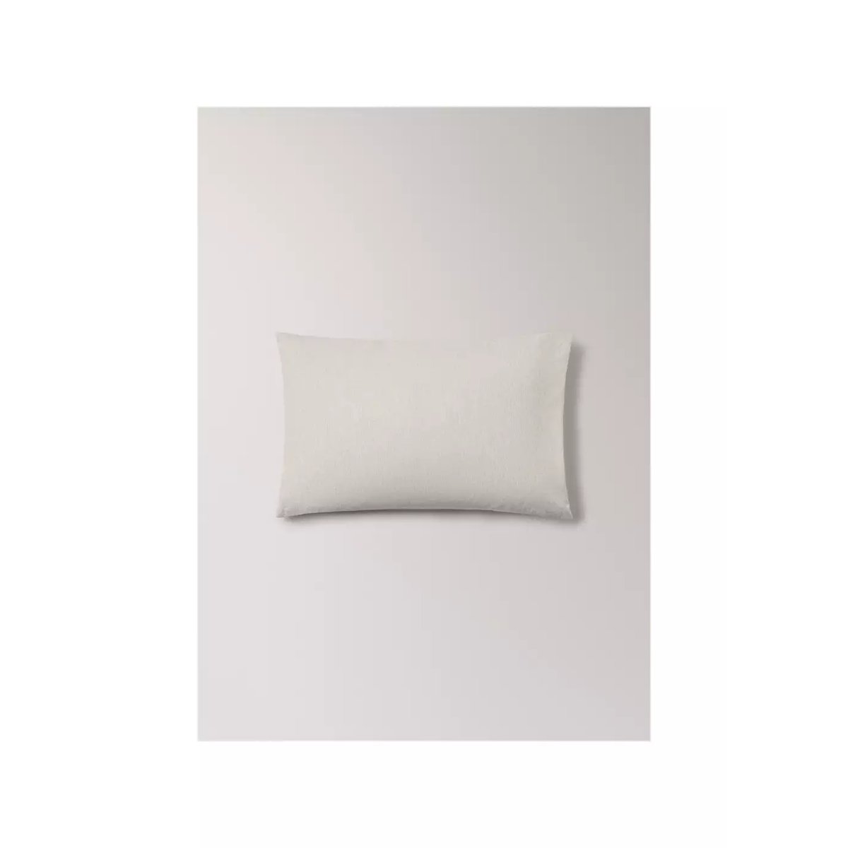 Taie d'oreiller berceau coton lin rayures 30 x 50 cm sable, MANGO HOME