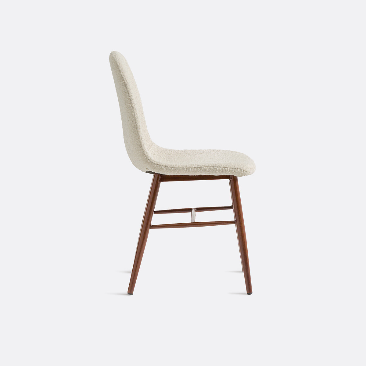 Chaise bouclette, Polina ecru/noyer, LA REDOUTE INTERIEURS
