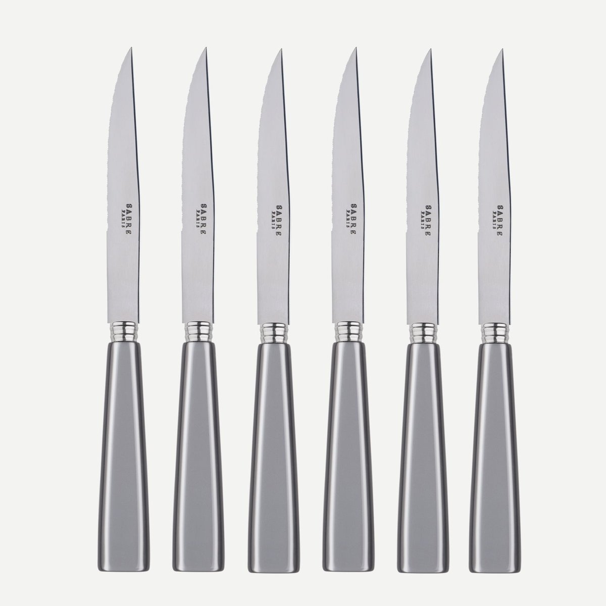 Set de 6 couteaux à steak, Icône gris, SABRE