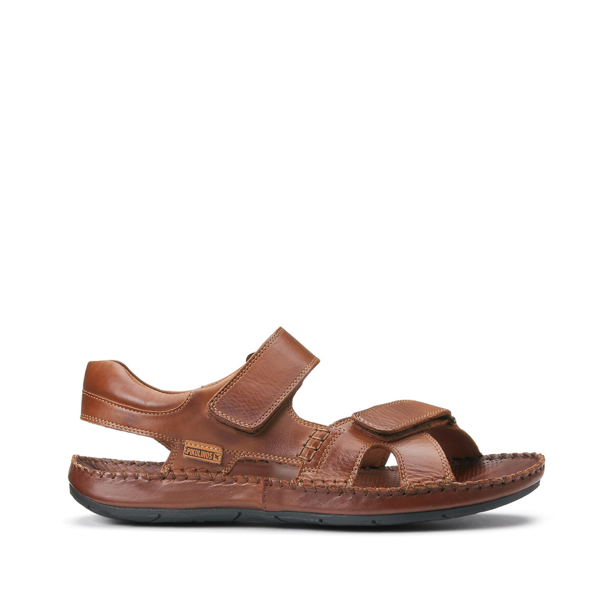Sandali in pelle Tarifa cognac, PIKOLINOS