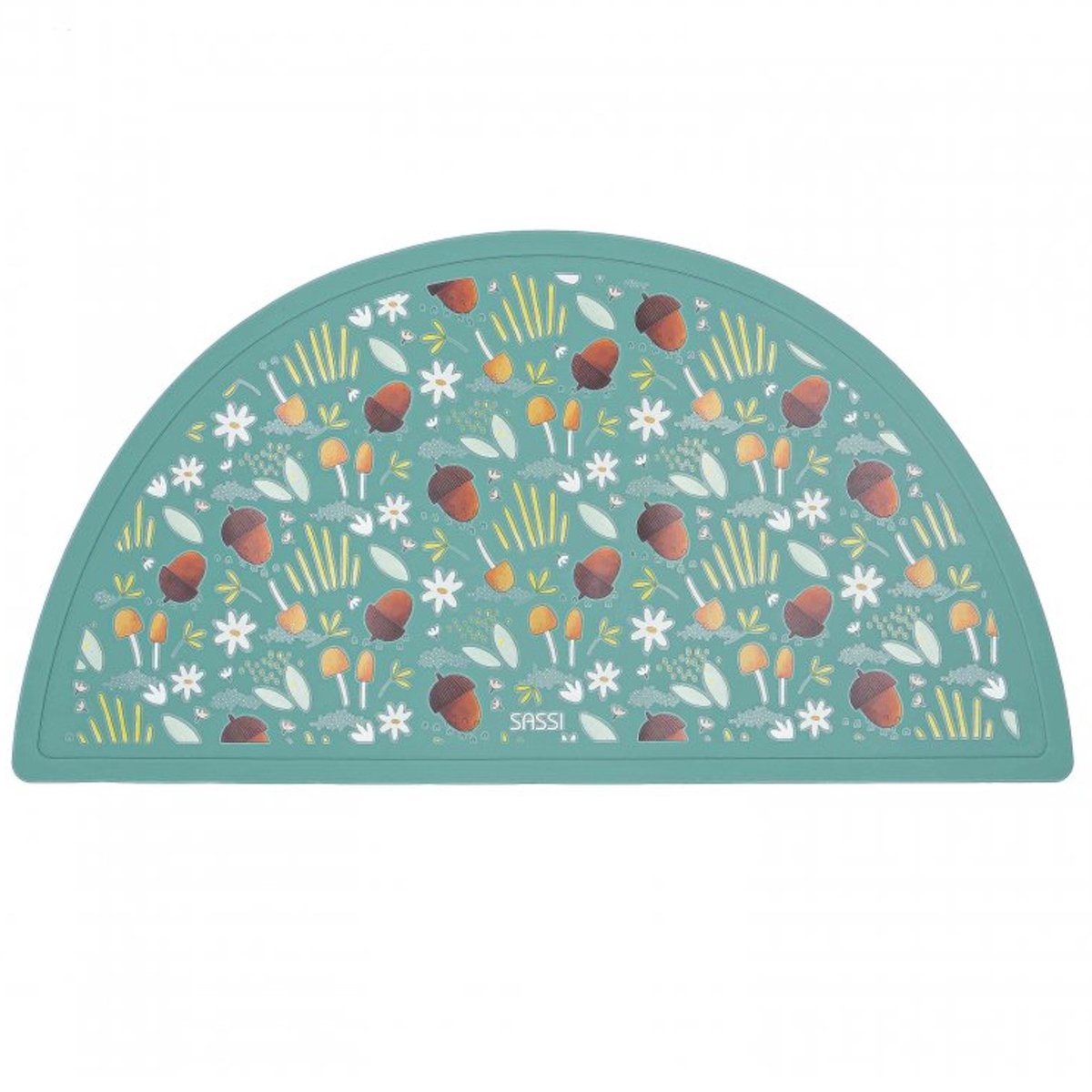 Set de table en silicone ANIMAUX vert paon, SASSI