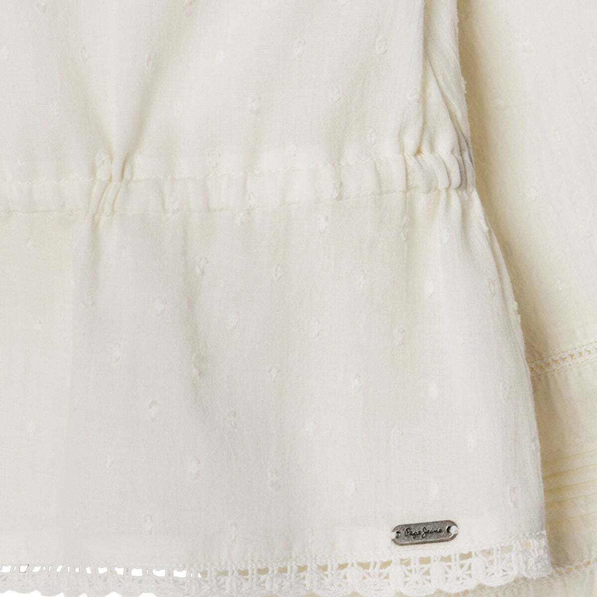 Blouse Avec Détails Brodés blanche mousse, PEPE JEANS