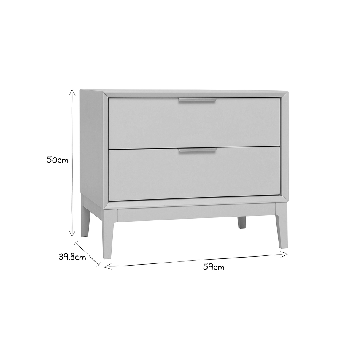 Tables de chevet rose et métal doré avec rangements (lot de 2) GIANA crème, MILIBOO