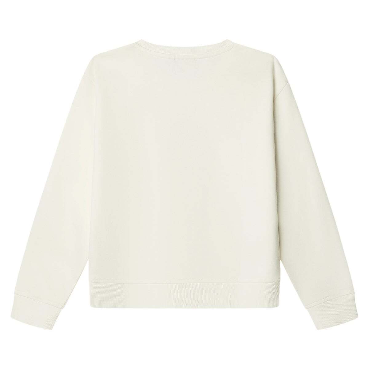 Sweat-Shirt À Col Rond Coupe Décontractée blanche mousse, PEPE JEANS