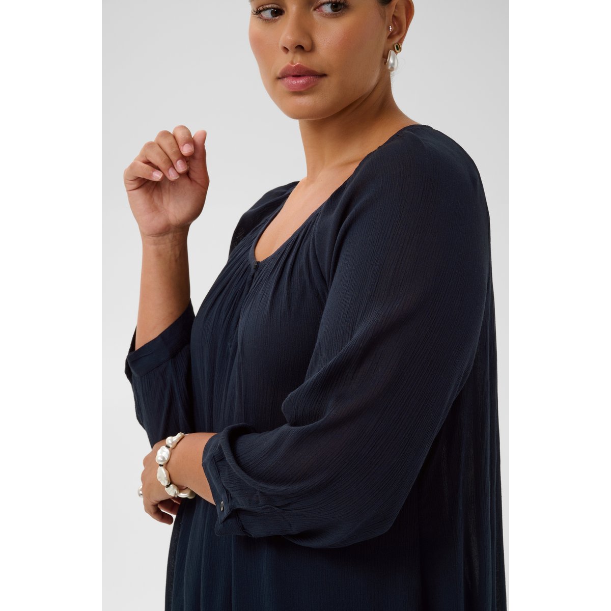 Tunique bleu midnight marine, KAFFE CURVE
