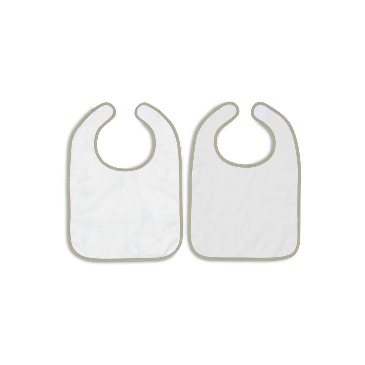 Lot de 2 bavoirs imperméables Tiny Park blanc, vert, JOLLEIN