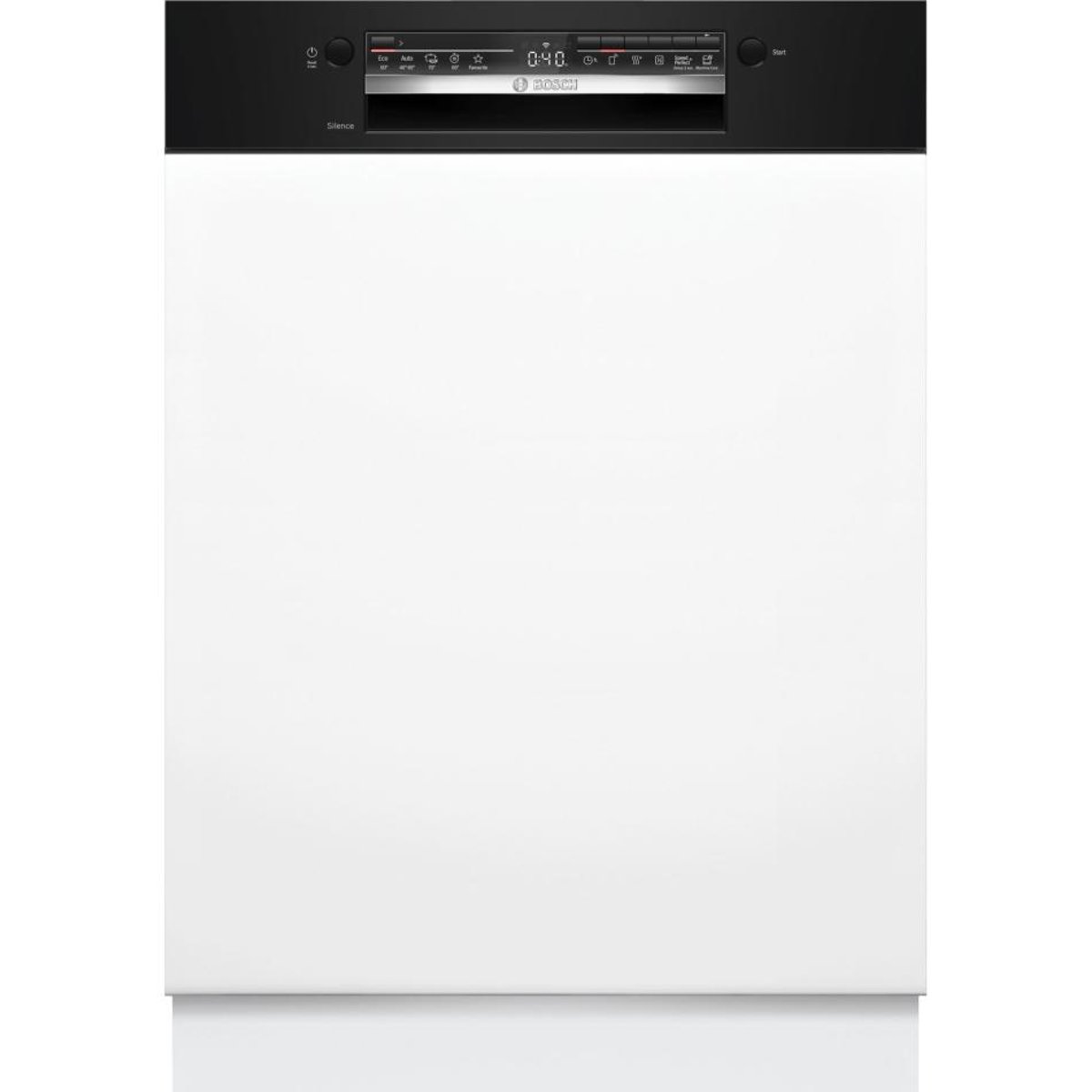 Lave vaisselle integrable 60 cm SMI2HTB06E sans facade bandeau noir, BOSCH