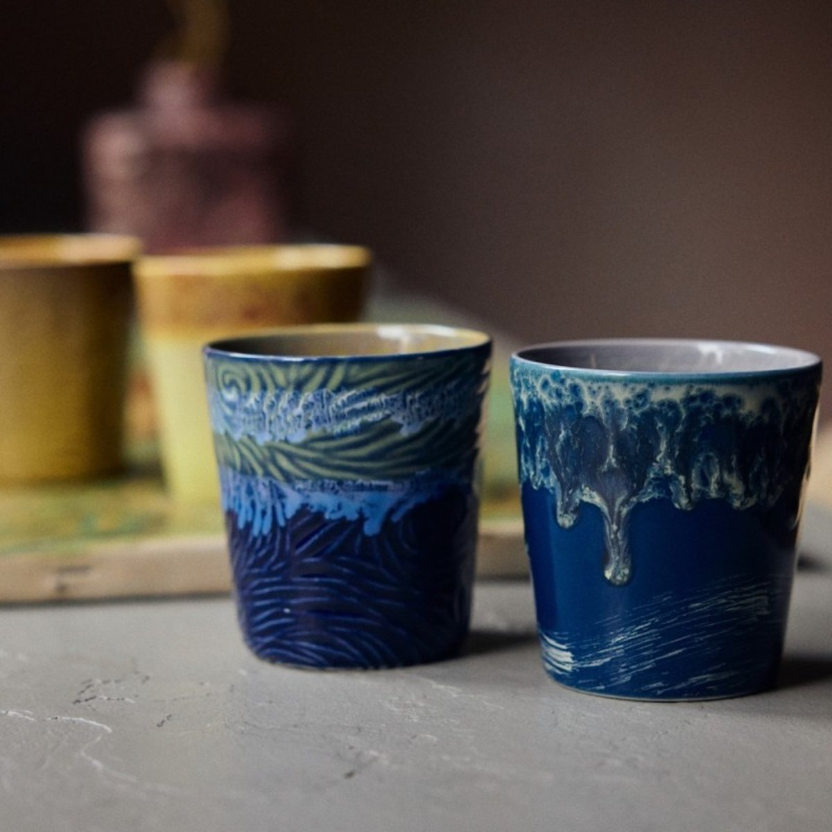 Tasses à café Van Gogh set de 2 Starry night bleu, HKLIVING