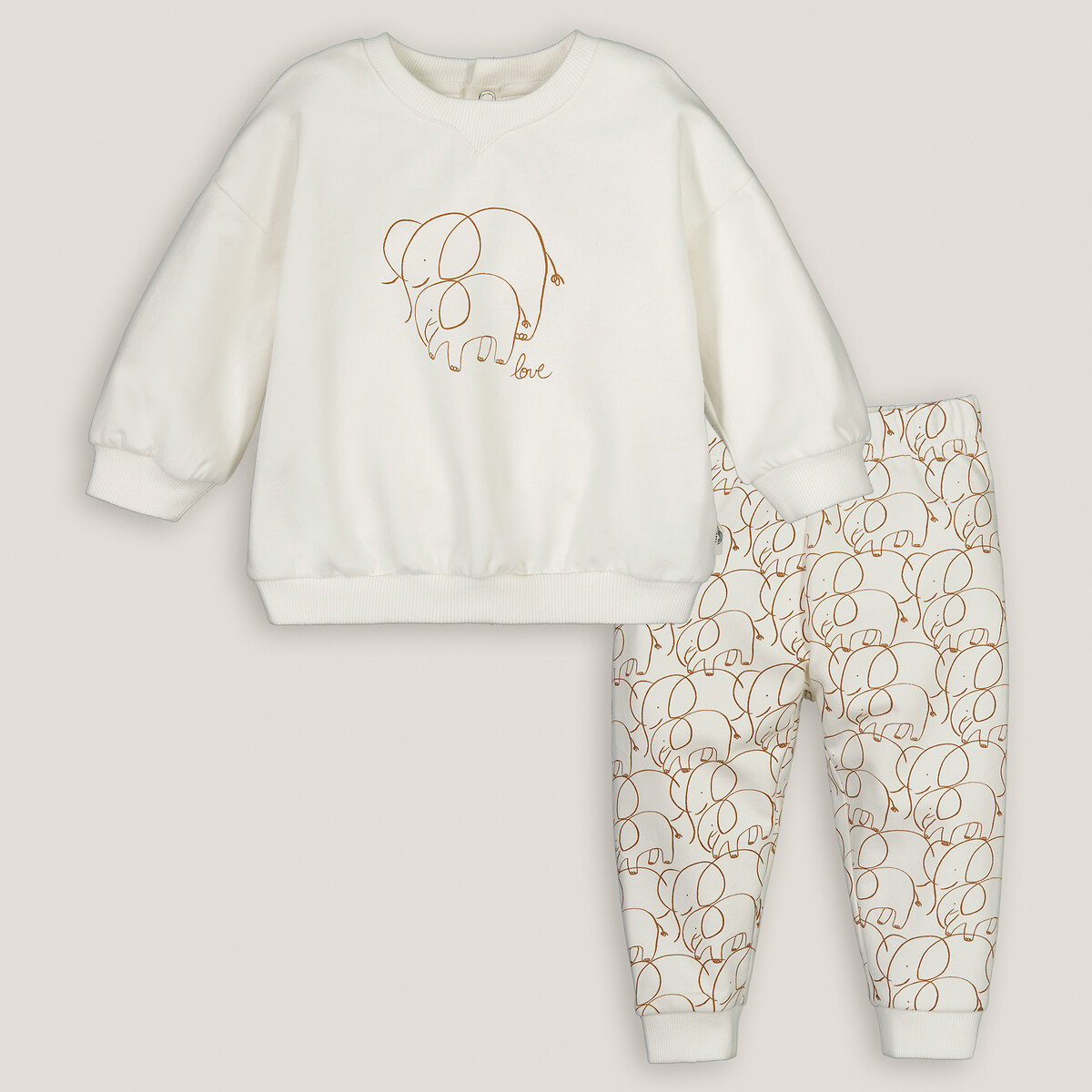 Ensemble 2 pièces sweat et pantalon de jogging imprimé, LA REDOUTE COLLECTIONS