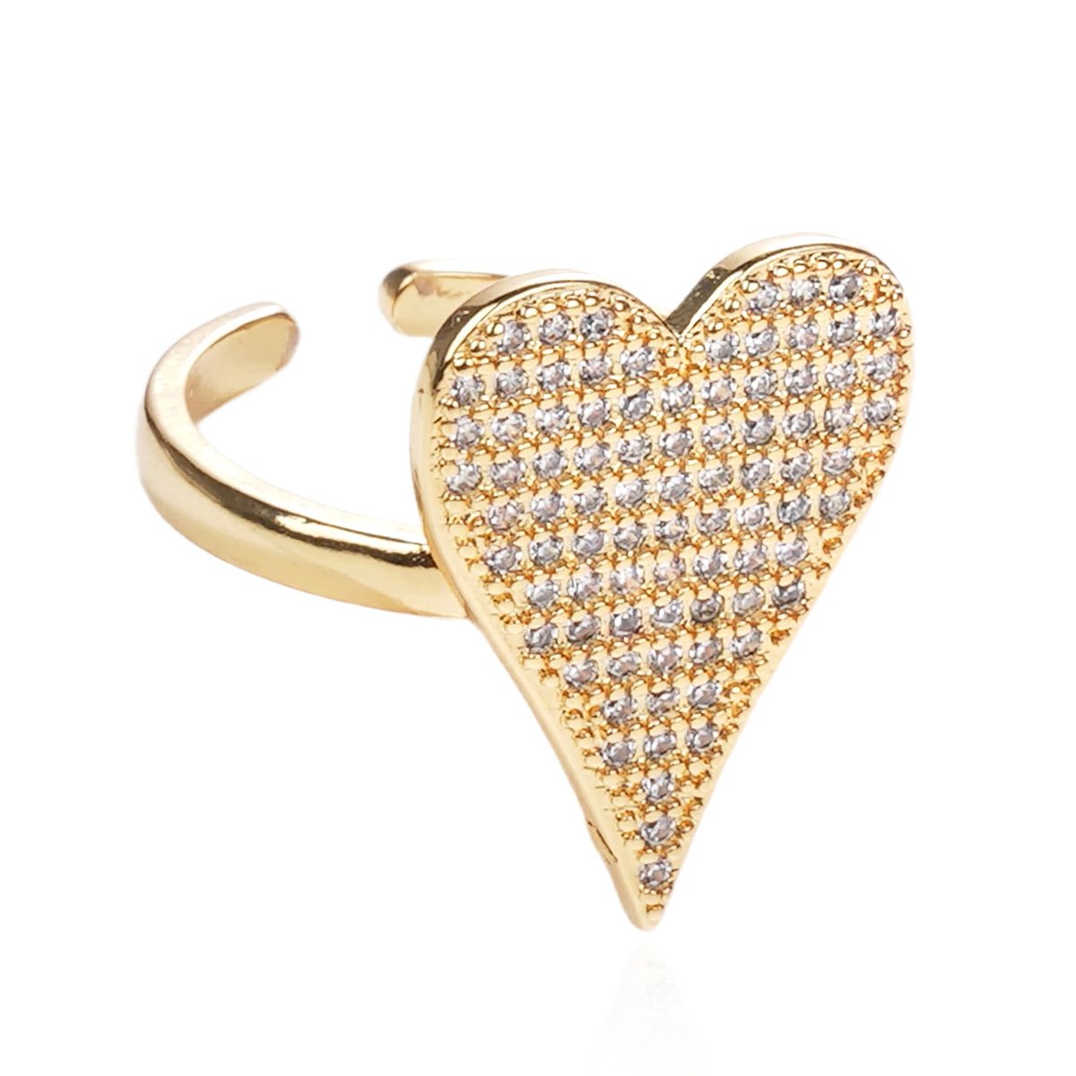 Bague réglable avec cabochon cœur BOUMBOUM blanc, HIPANEMA