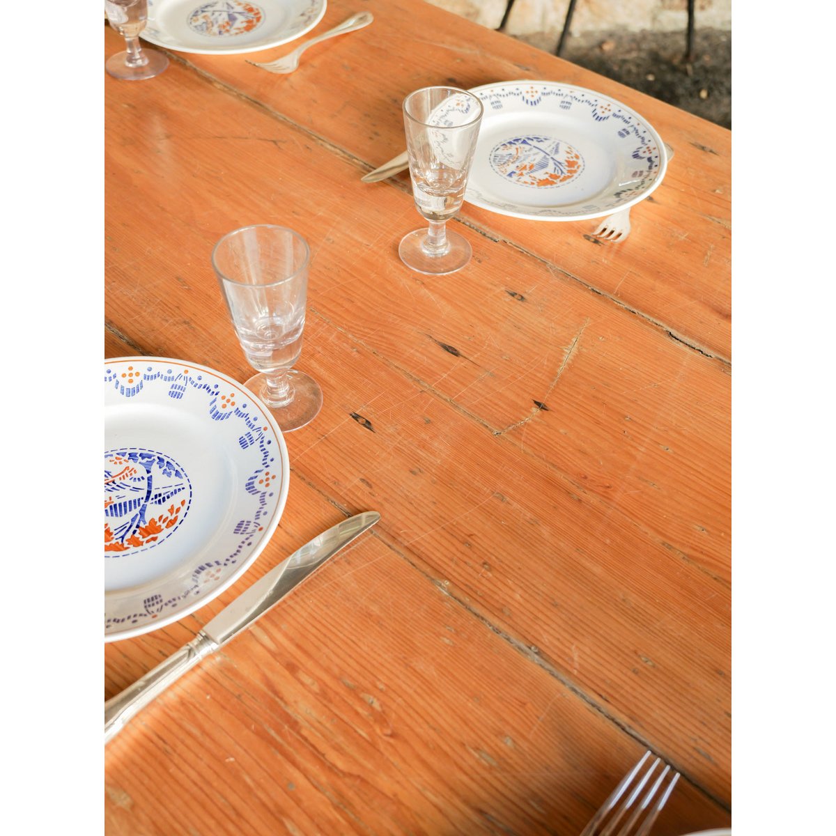 Très grande table d'ostréiculteur Romy N°1562 - Bon état bois clair, DEBONGOUT