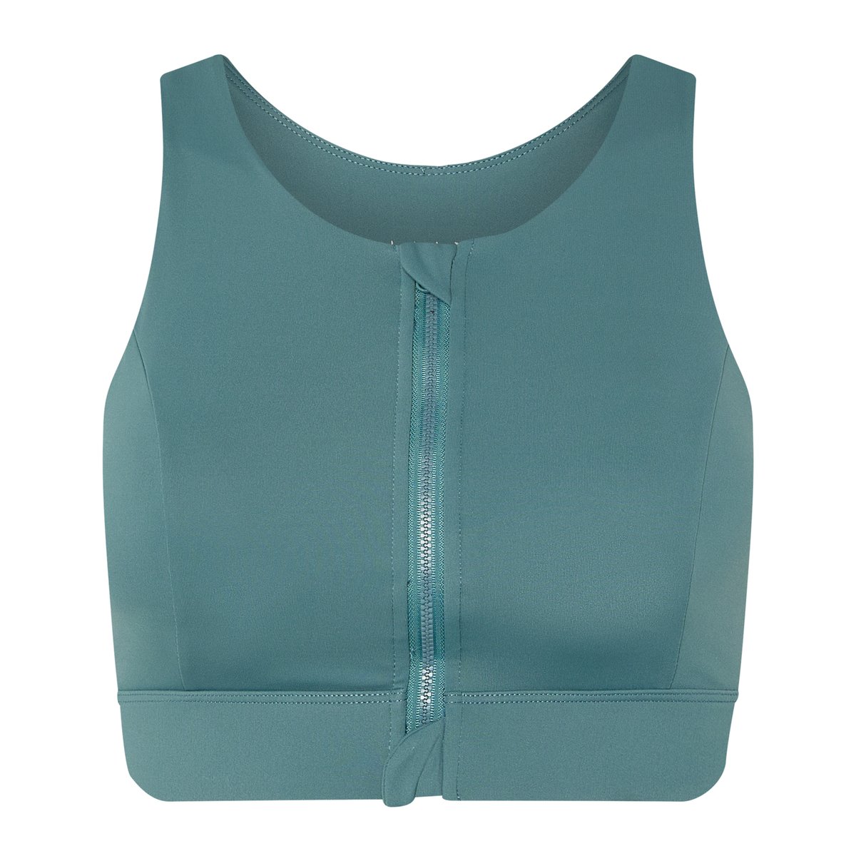 Brassière de sport femme Eider Maintien élevé fermeture éclair bleu sarcelle, BORN