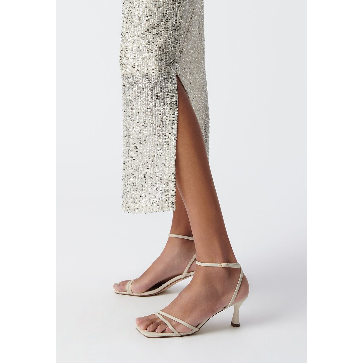 Jupe longue à sequins champagne, IKKS