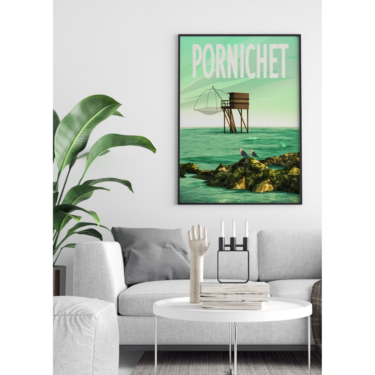 Affiche ville de Pornichet blanc, L'AFFICHERIE
