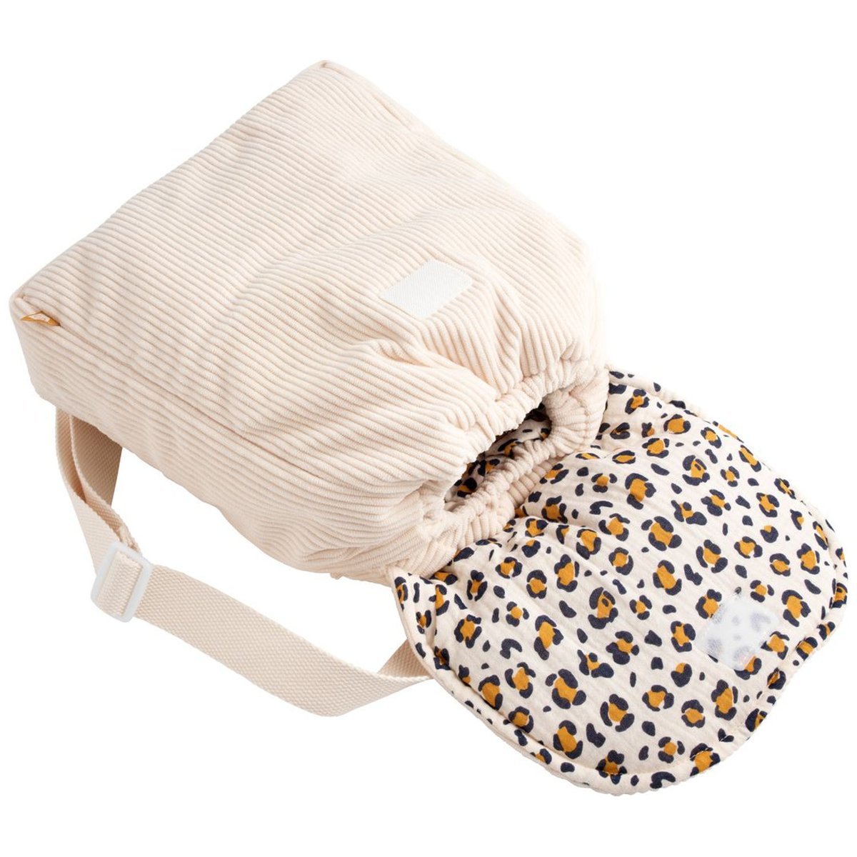 Sac à dos maternelle ecru, noir, marron, SAUTHON