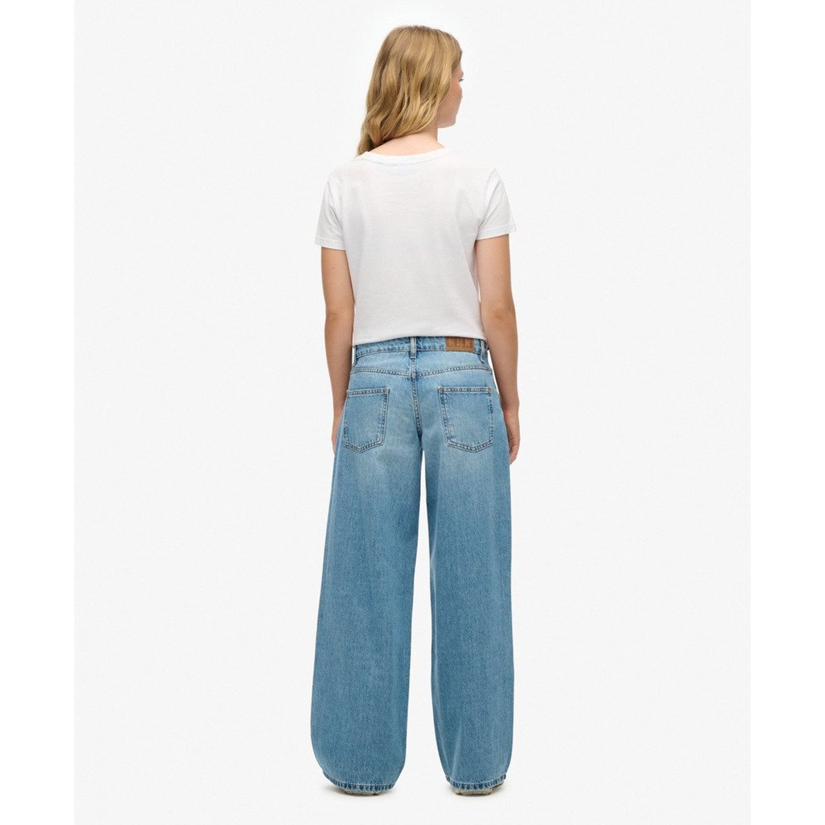 Jean Baggy Cult taille mi-haute bleu clair délavé vintage, SUPERDRY