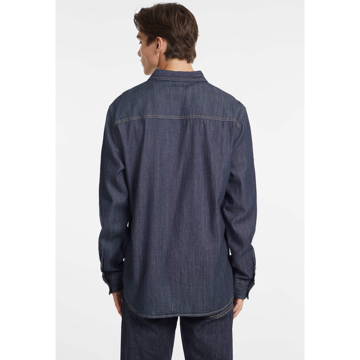 Chemise En Jean Coupe Classique bleu, GUESS