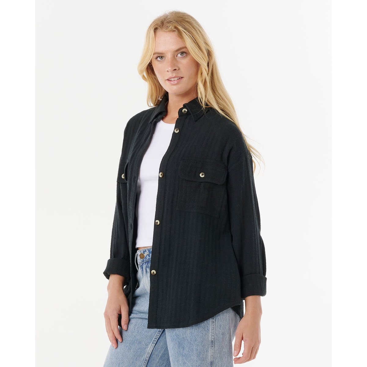 Chemise Texturée COCEANIC noir délavé, RIP CURL