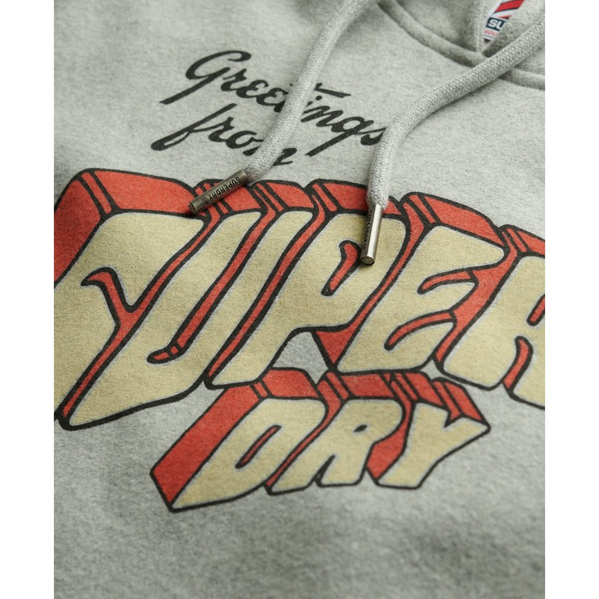 Sweat à capuche North Cali gris chiné, SUPERDRY