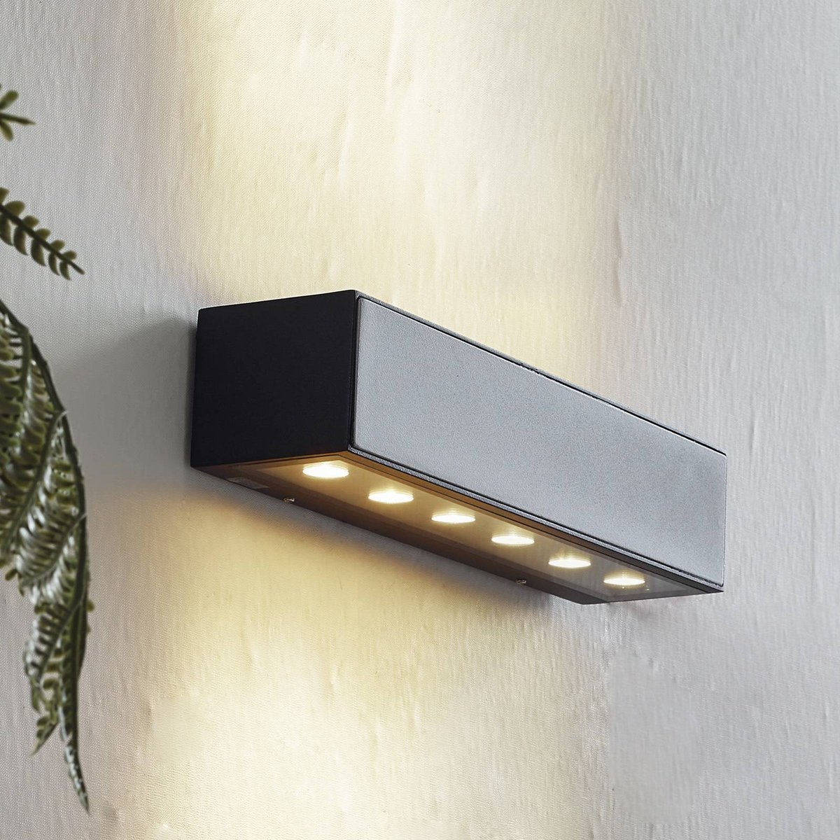 Applique extérieure en aluminium moderneLED noir, LUCANDE
