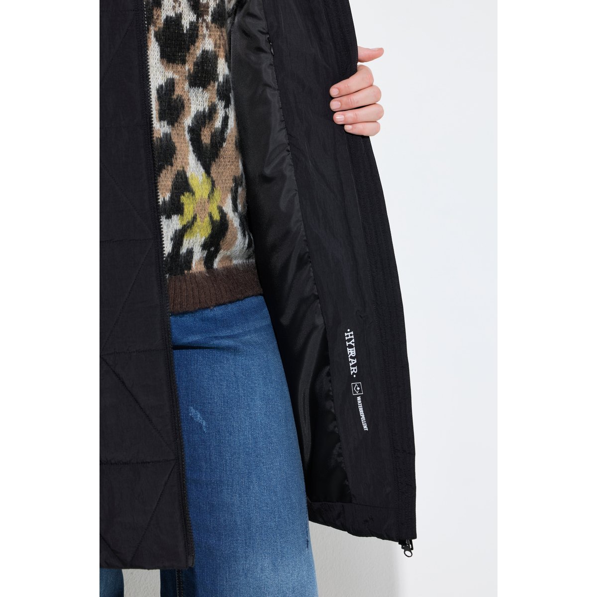 Doudoune matelassée longue HYPRAR noir, ULLA POPKEN