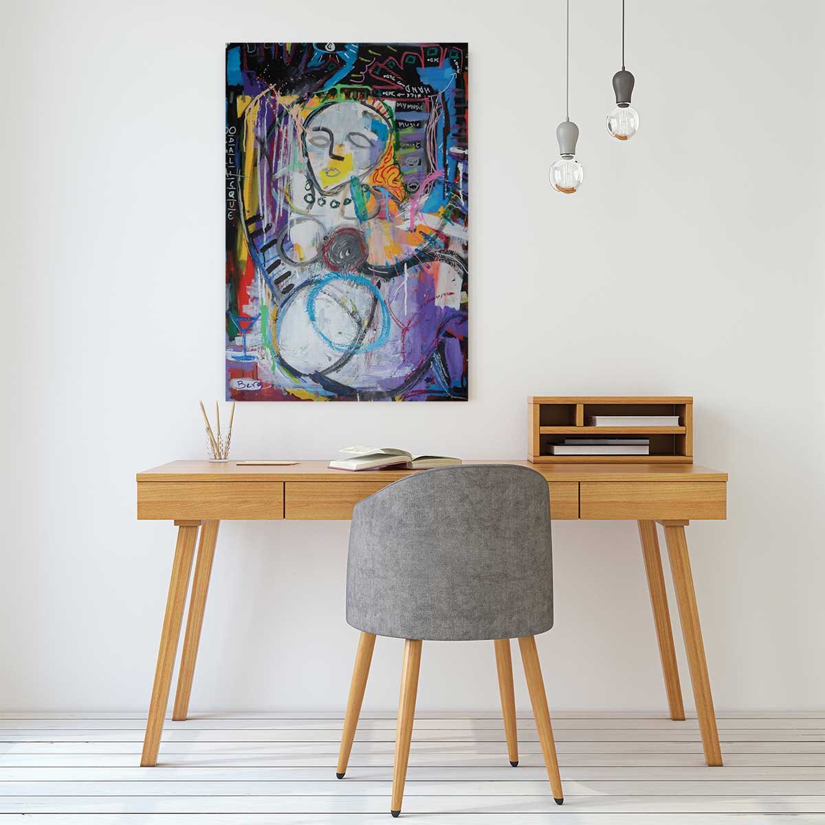 Tableau abstraite odalisque tableau alu dibond, HEXOA