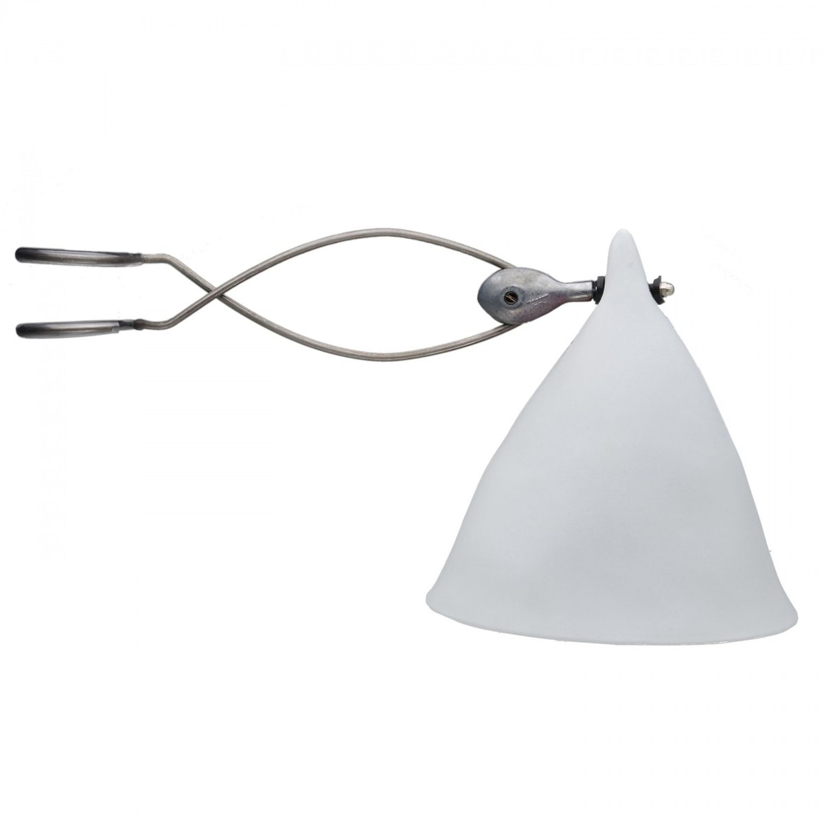 Lampe Cornette à Pincer Porcelaine blanc mat, TSE ET TSE ASSOCIÉES