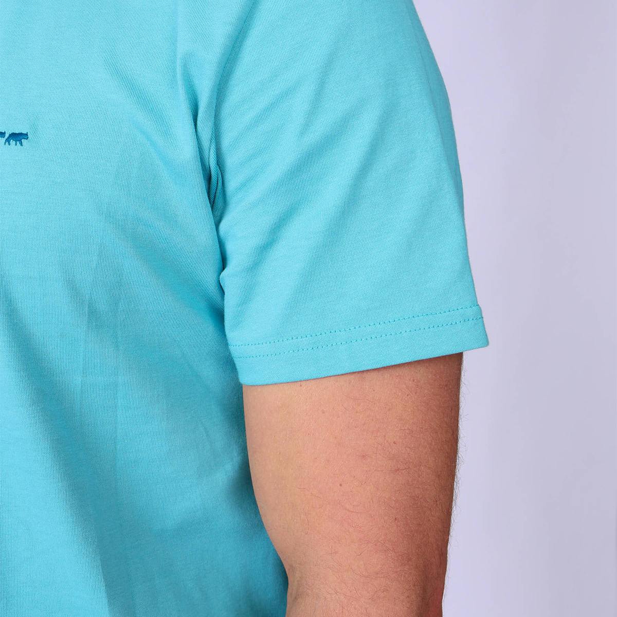 T-shirt Cédric bleu turquoise, MISE AU GREEN