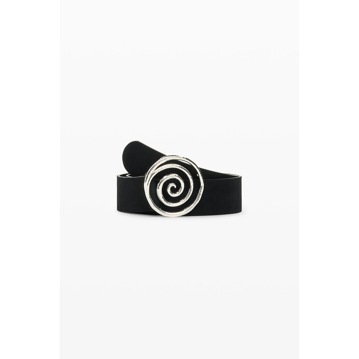 Ceinture en cuir à boucle géométrique noir, DESIGUAL