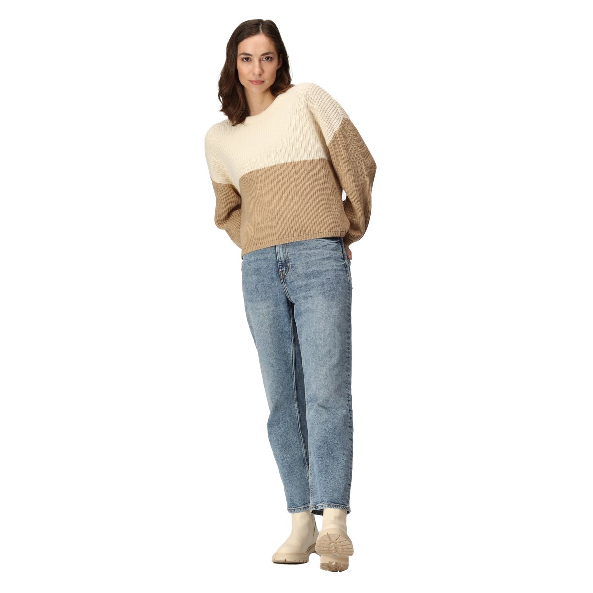 Pull KAMARIA beige clair / beige, REGATTA