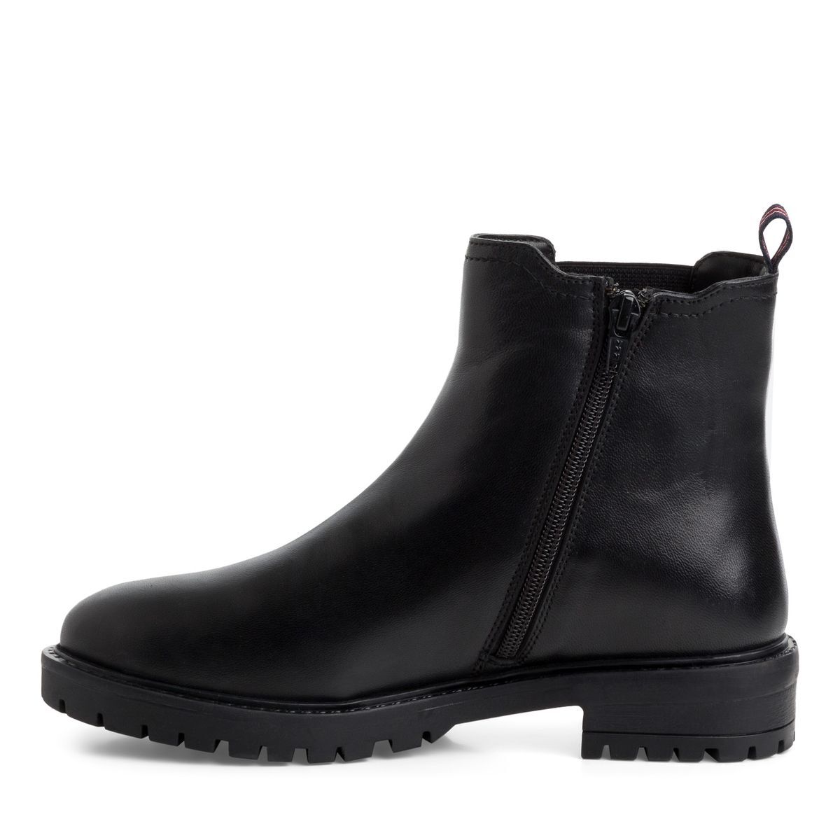 Bottine Chelsea en cuir noir, S.OLIVER