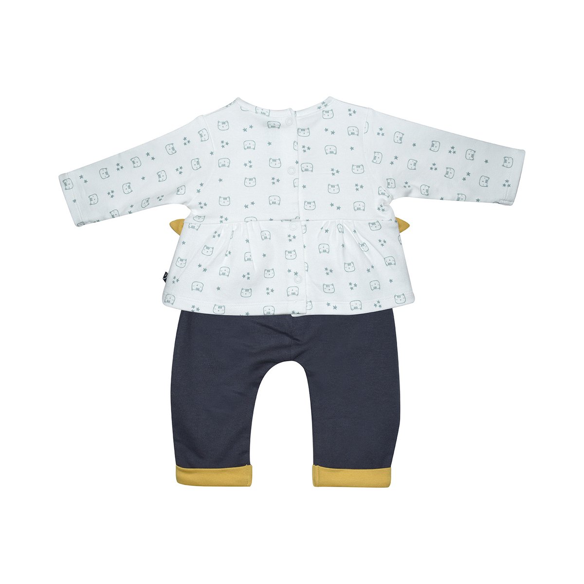 Tunique bebe + pantalon falkland gris, SUCRE D'ORGE