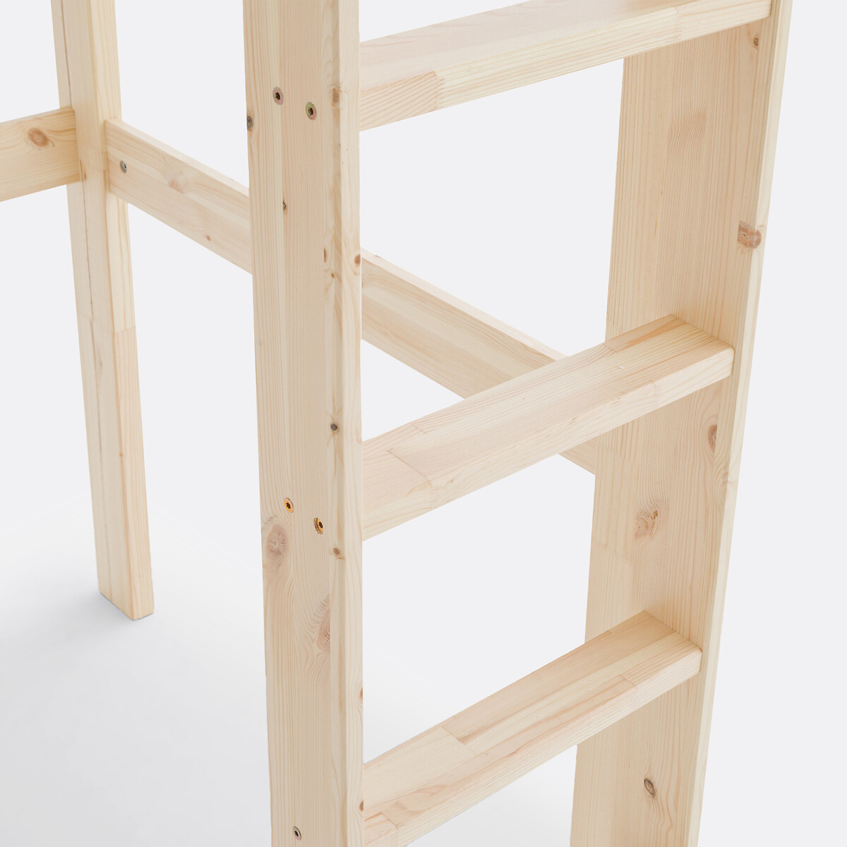 Lit mezzanine, 1 place, pin massif, Meeting blanc/bois, LA REDOUTE INTERIEURS
