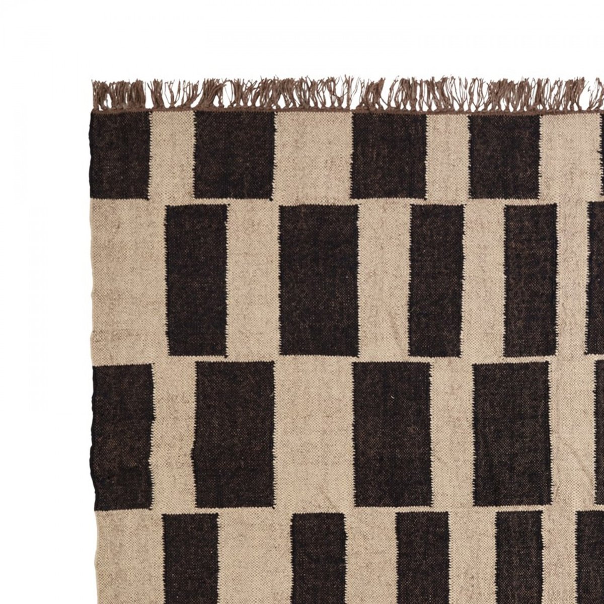 Tapis en jute Graph 230x160 cm noir, nature, HOUSE DOCTOR