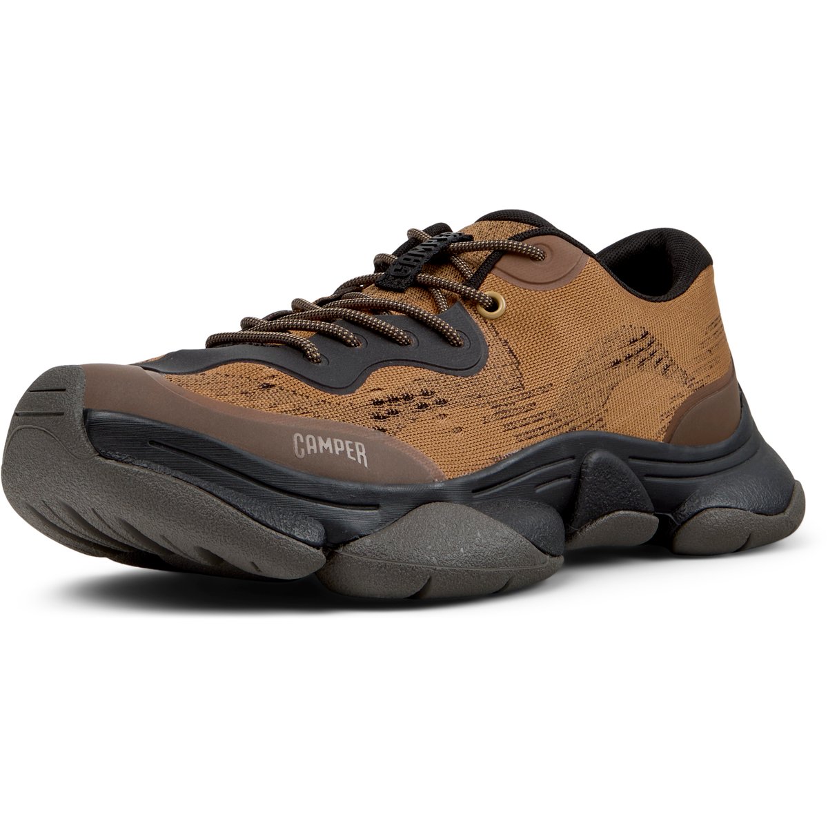 Baskets Cuir KARST 2 marron noir, CAMPER
