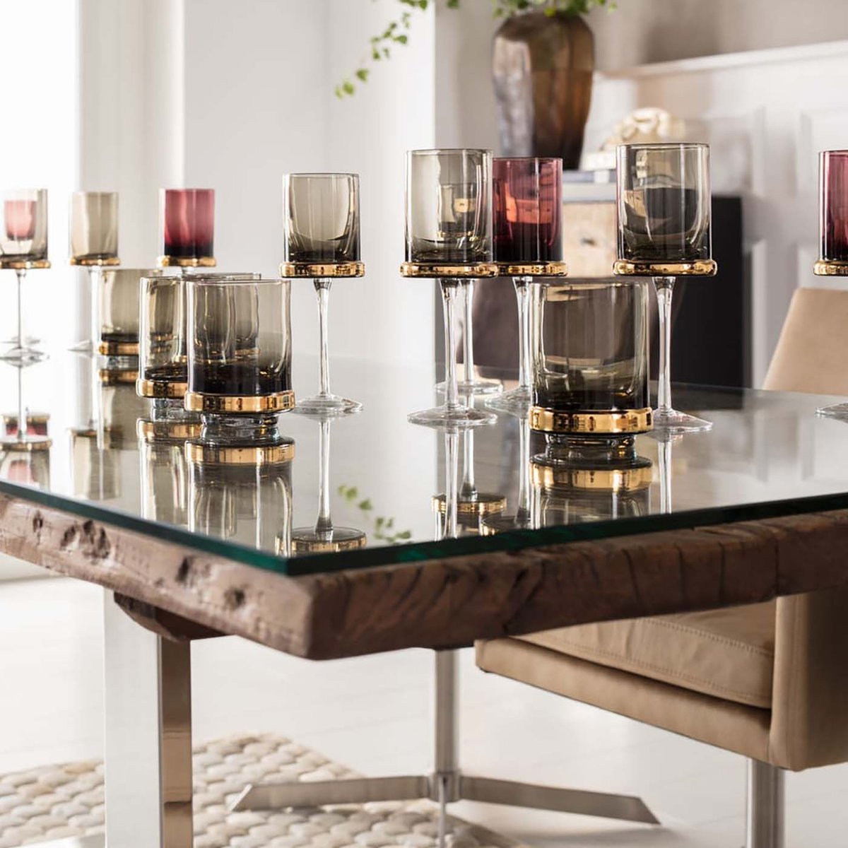 Lot de 4 verres à eau, INNOCENT vert, KARE DESIGN