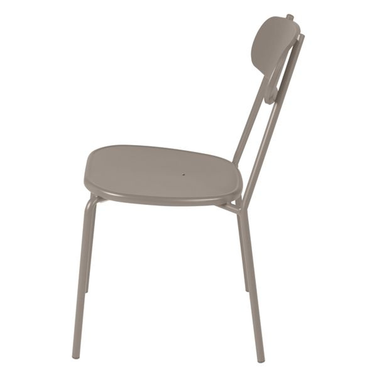 Chaise repas outdoor métal taupe, ZAGO
