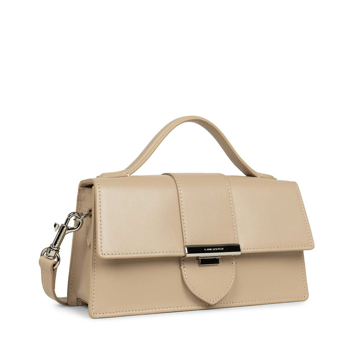 Sac cuir PARIS ILY beige foncé, LANCASTER