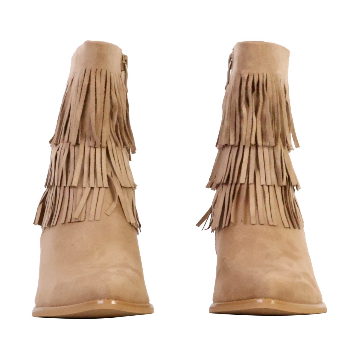 Bottines à Zip beige, ENZA NUCCI