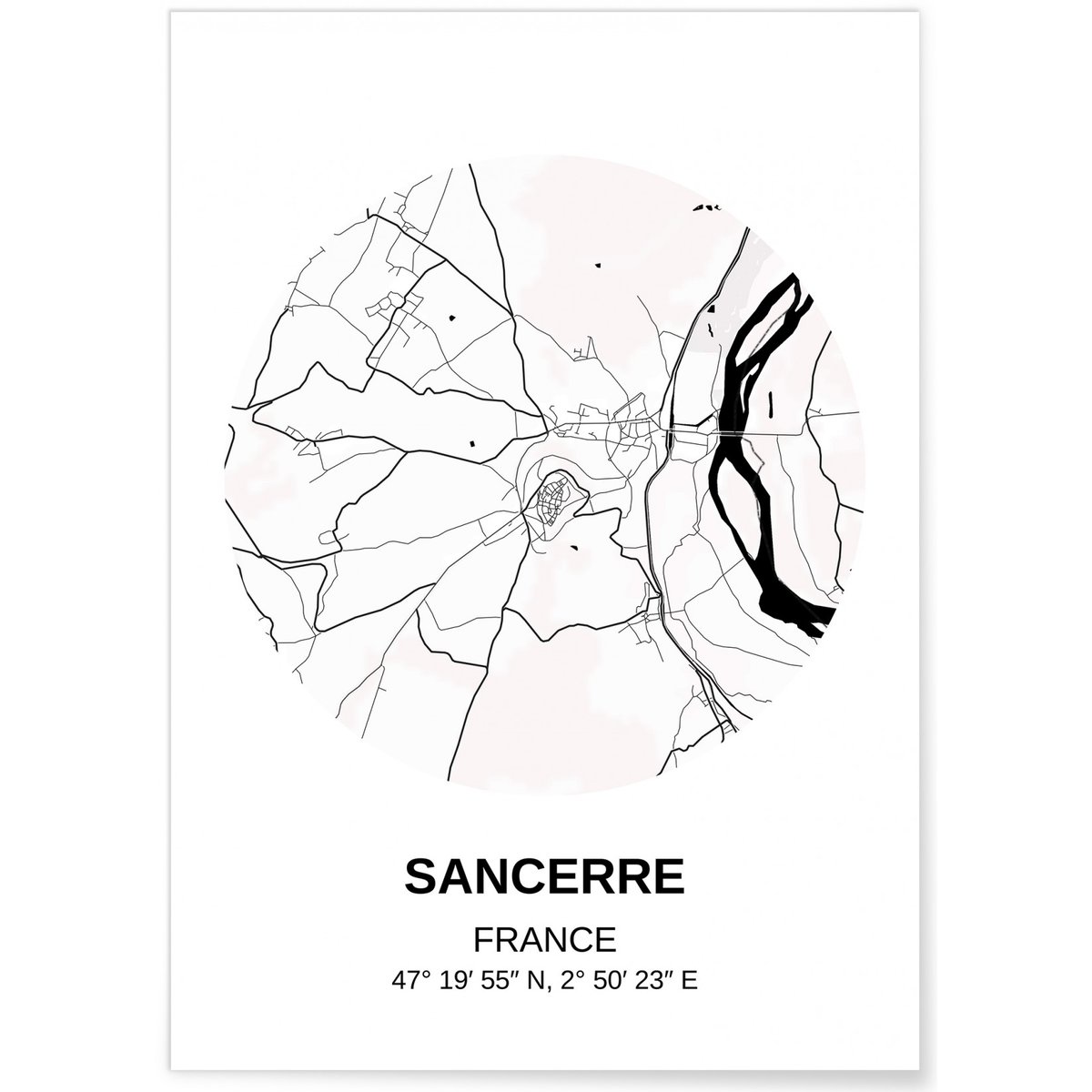 Affiche Carte Sancerre blanc, L'AFFICHERIE