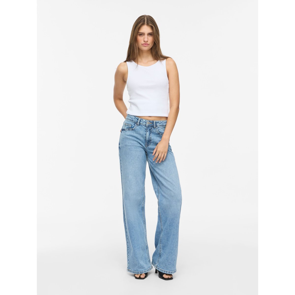 Jean À Coupe Ample bleu - light blue denim1, NOISY MAY