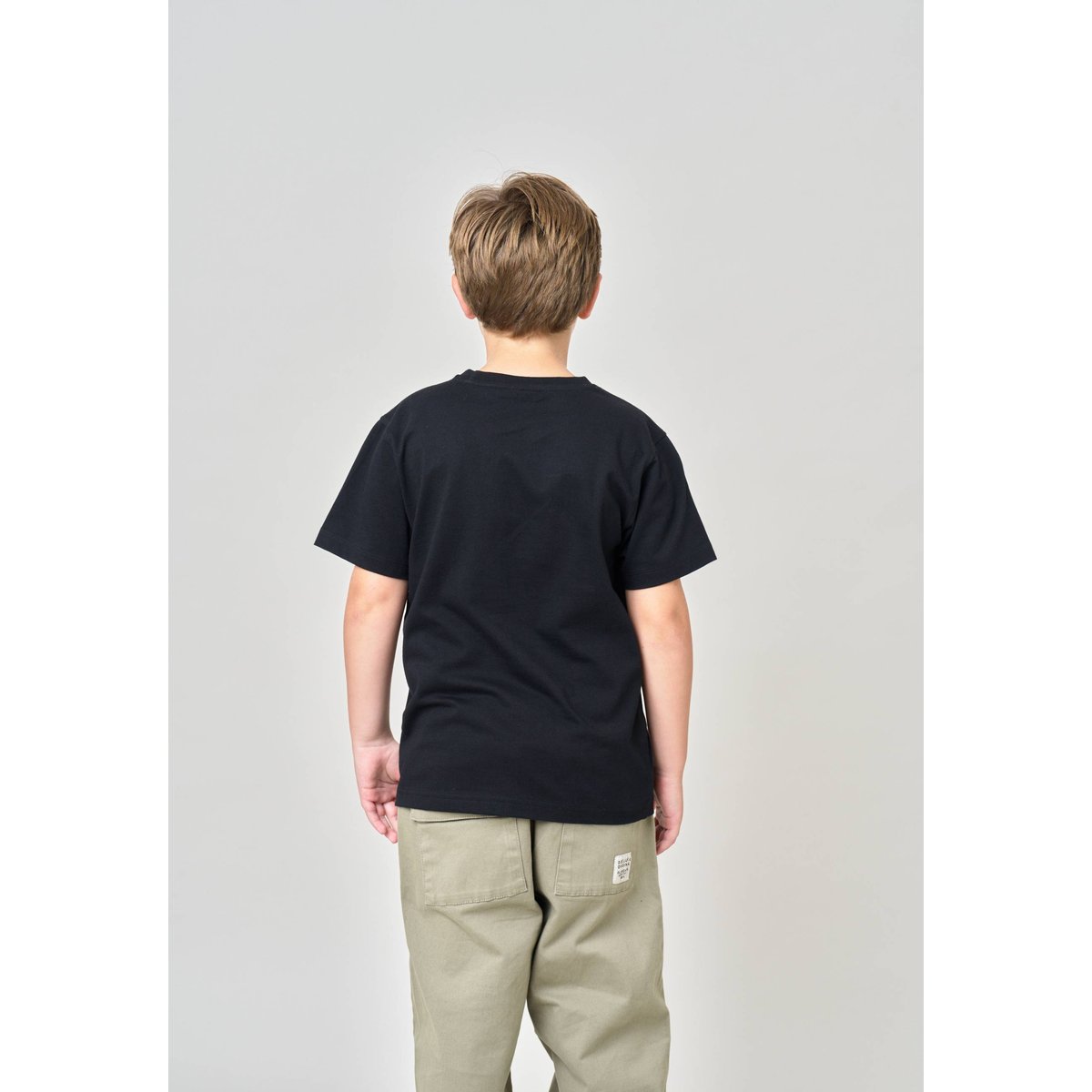 T-shirt regular garçon en 100% coton jersey avec imprimé en relief DUSTBORN noir, DEELUXE