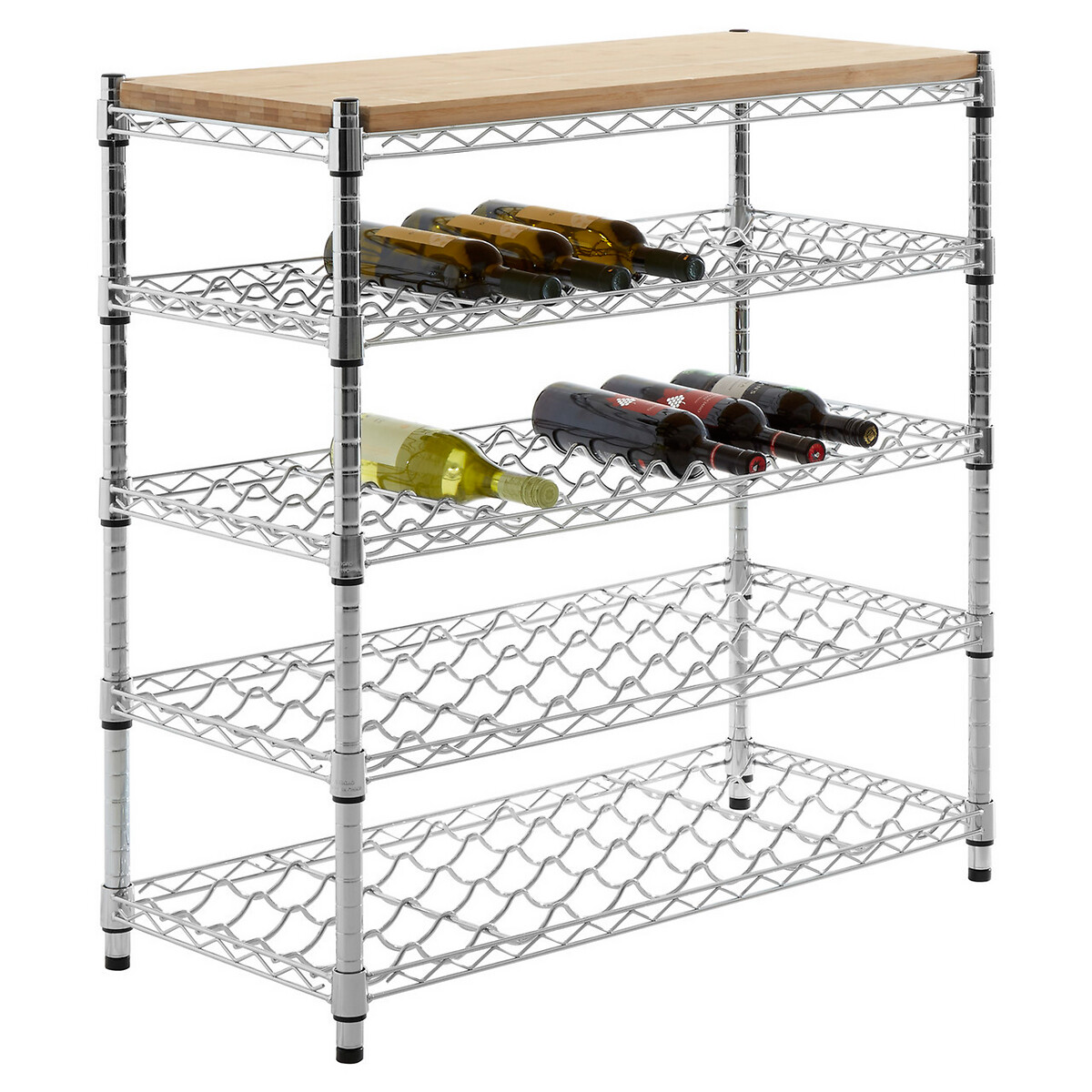 5-Tier Frankfurt Wine Rack silver-coloured, SO'HOME
