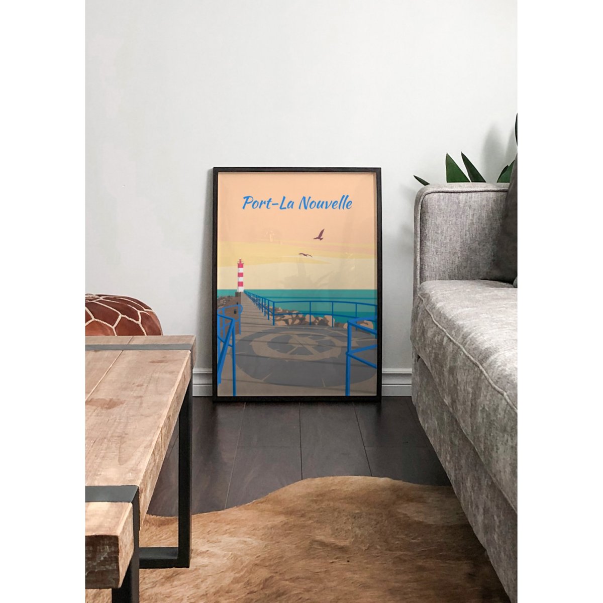 Affiche ville Port-La Nouvelle blanc, L'AFFICHERIE