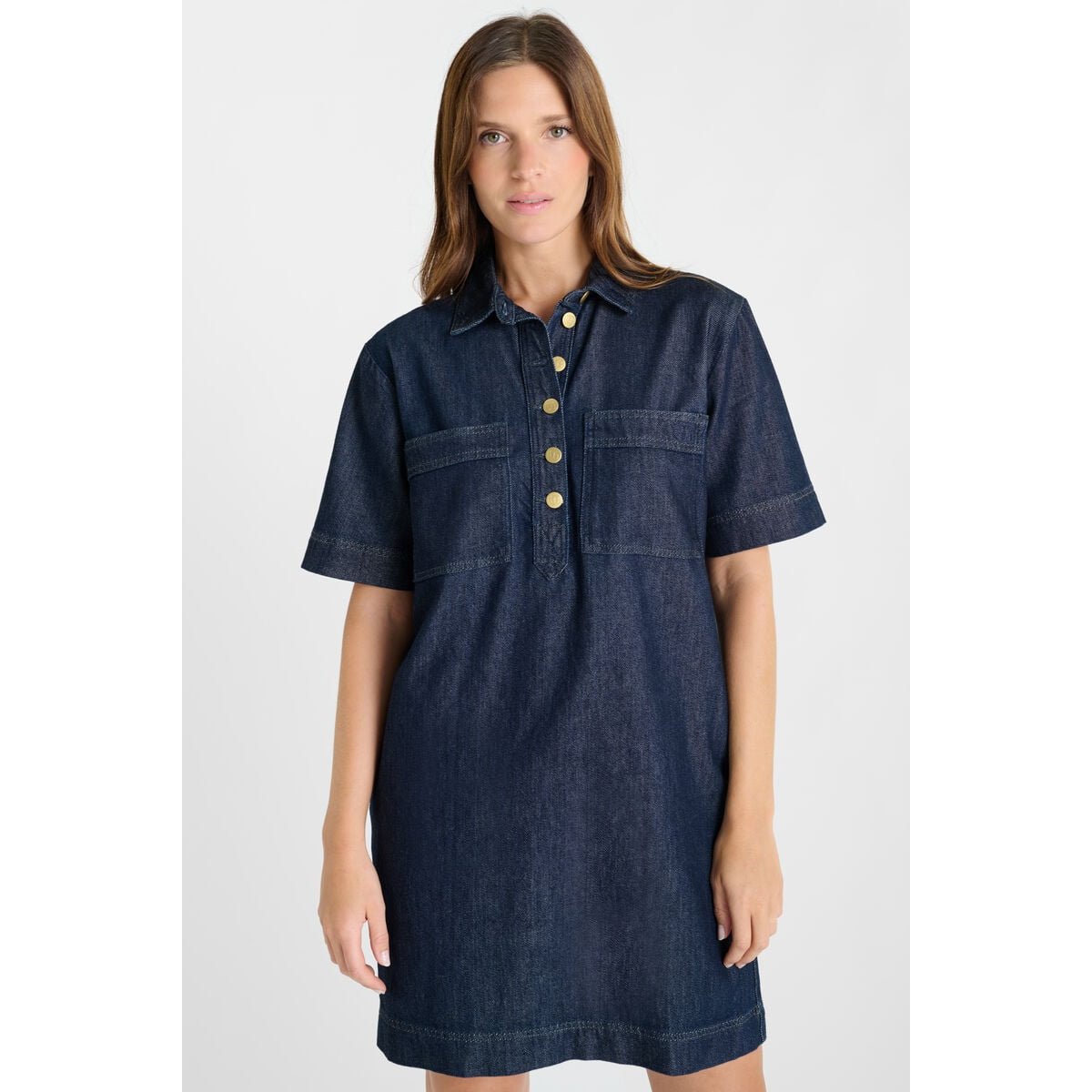 Robe droite en jeans MERCURY blue, LE TEMPS DES CERISES