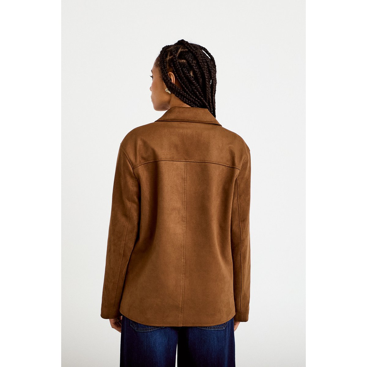 Veste blazer suédine camel, CACHE CACHE